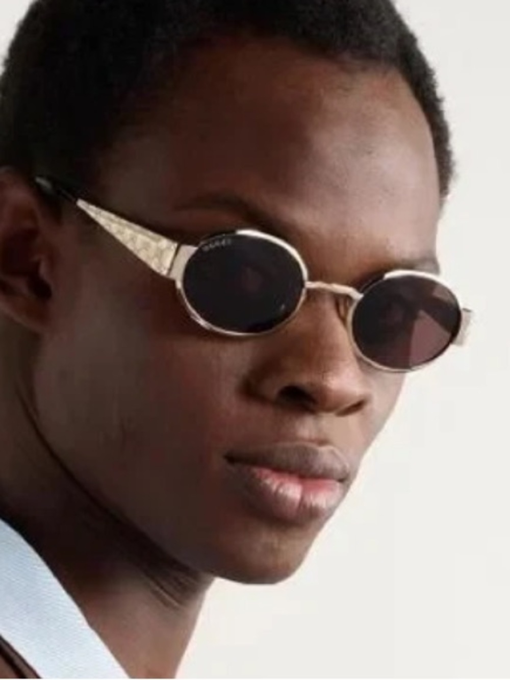 Gucci Round Frame Sunglasses in Gold with Brown Lenses